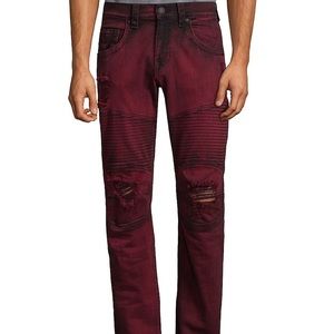 True Religion Moto Skinny Run-Stitch Jeans